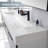 Cedrice 72 in. Rectangular White Composite Granite Stone Console Bathroom Vanity Sink
