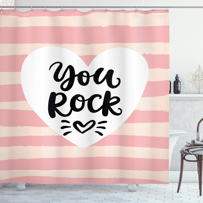 Shower Curtain with Hooks Included, 75" H x 69" W