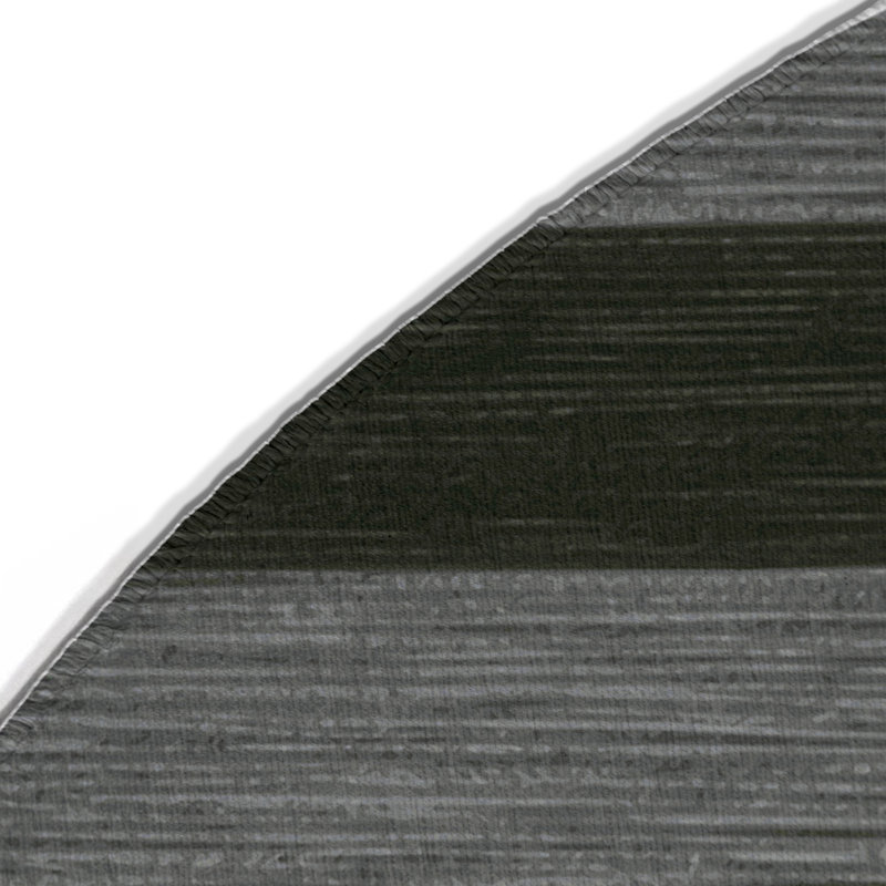 Tapis intérieur / extérieur vert HorizontalStripes, Rond 5 pi
