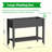 43.33"W Resin Raised Garden Bed With Wheels(Black)-197529101