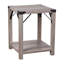 Table d'appoint Tenelle à 2 niveaux avec supports latéraux en métal et embouts de coin-73850397