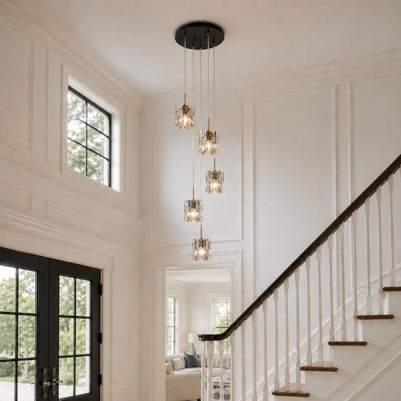Luminaire suspendu grappe 5 lumières Quitman