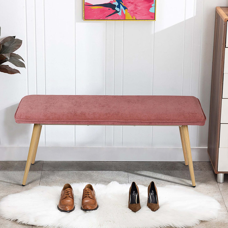 Banc rembourré Adulfo, Rouge