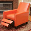 Fauteuil inclinable manuel en similicuir de 27 po de largeur Licause-15807864