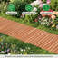 Allée de jardin en bois de 2,4 m (8 pi), sans assemblage, enroulable, en bois de sapin, antidérapante, 56 cm (22 po) de large