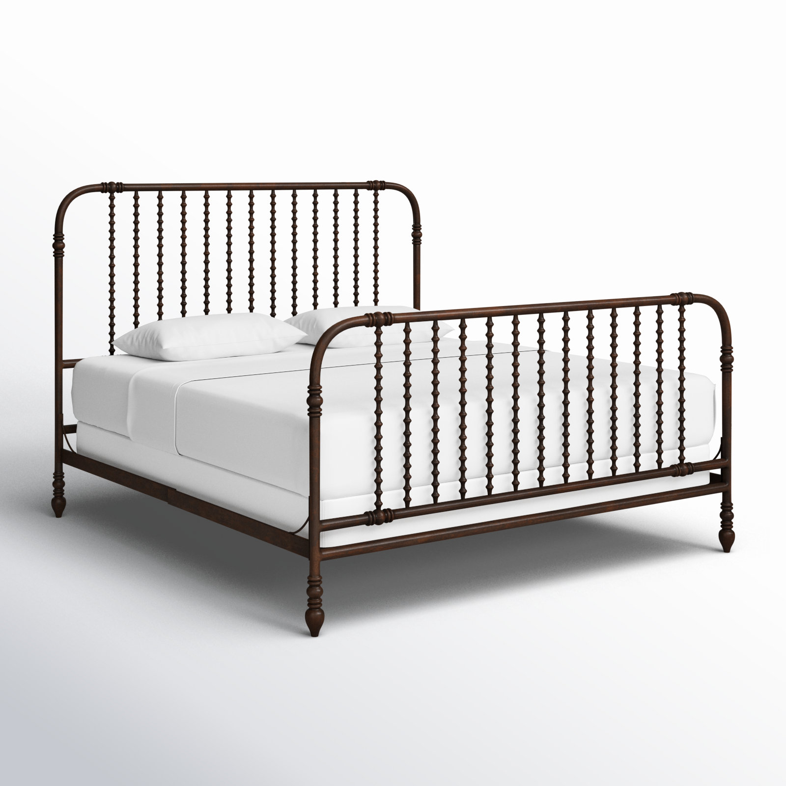 Earling Metal Spindle Bed, King