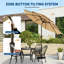 Parasol de patio 10 pi avec lumières solaires pour terrasse, piscine-430268226