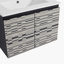 Meuble-lavabo mural 24 po avec lavabo en céramique et porte d'armoire à fermeture en douceur, motif de patio