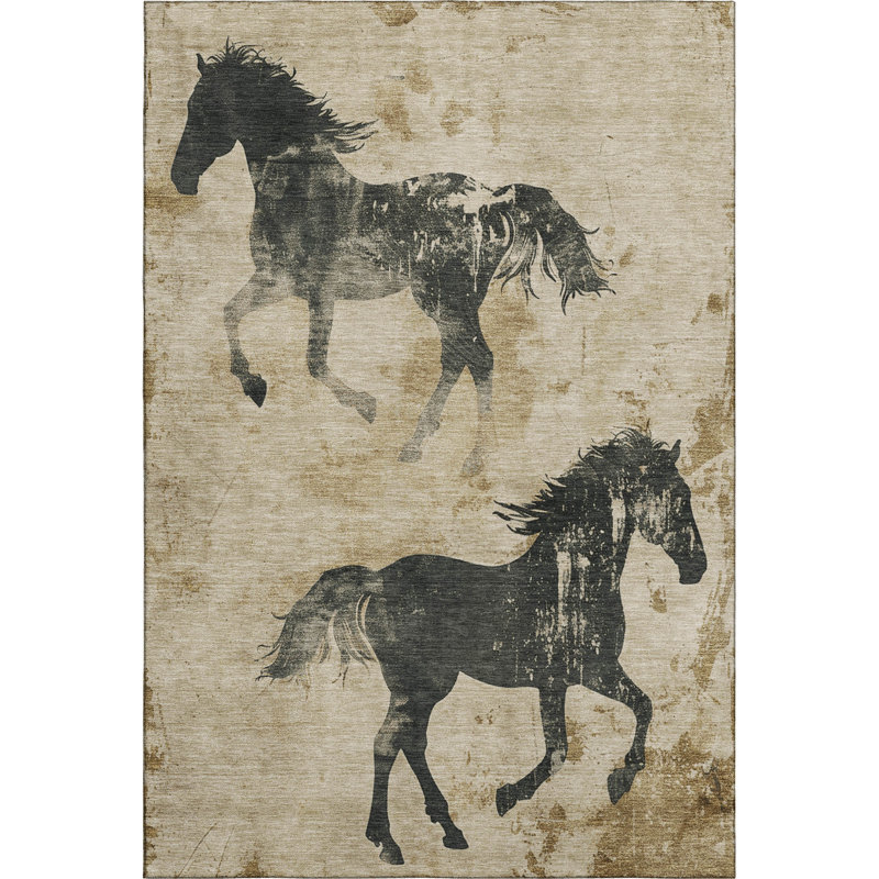 Premium Machine Washable Varroville AMF1717 Animal Rug, Rectangle 3' x 5'