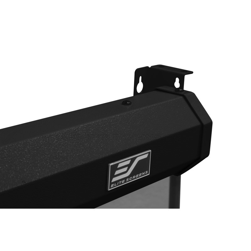 Spectrum Series 128” diag. 16:10 electric wall/ceiling projection screen with black casing.