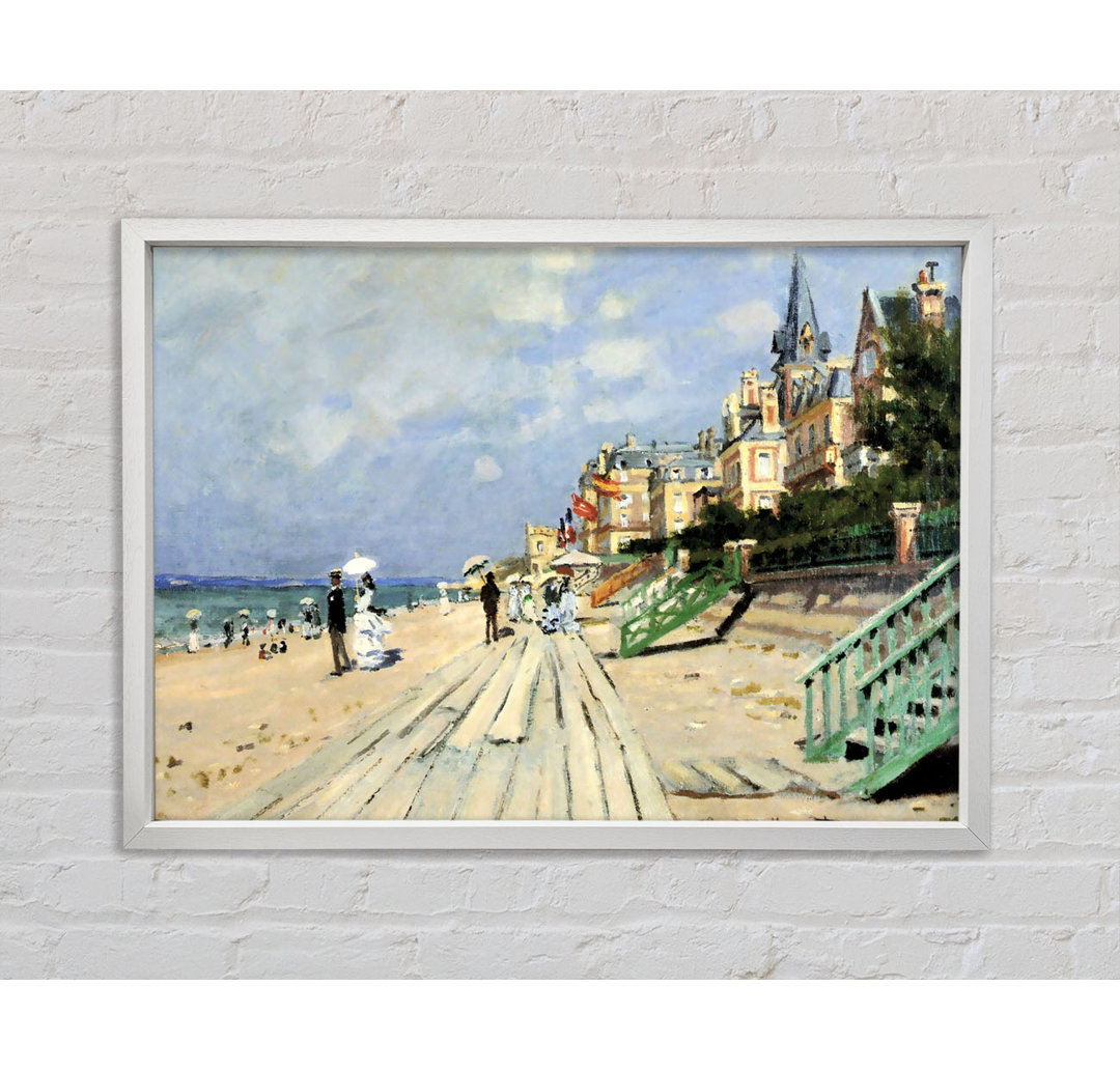 Monet Strand in Trouville - Einzelbildrahmen Kunstdrucke auf Leinwand