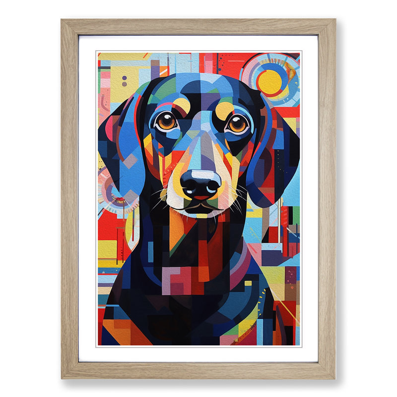 Single Picture Frame Wall Art, 34cm H x 25cm W, Oak Framed
