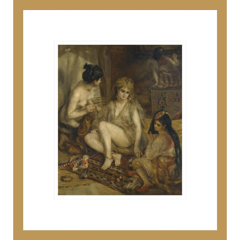 Parisiennes en costume algérien ou sarouel par Pierre-Auguste Renoir, impression giclée encadrée, H 15,45 po x l 13,75 po