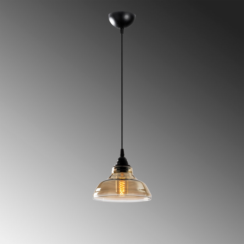 Marcella 1 - Light Black Dome Pendant