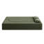 Canapé-lit moderne avec 2 coussins, canapé-lit en velours côtelé rembourré et rembourré de mousse, matelas pliant de 15 po pour le salon, lit d'invité, sans assemblage requis, vert-477650367