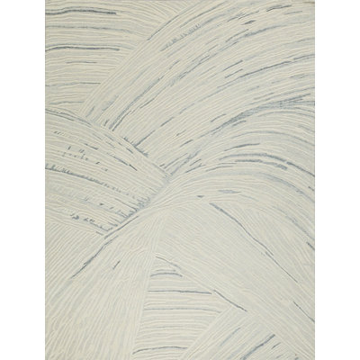 Entro Handmade New Zealand Wool, Silver/Ivory Area Rug