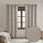 Anaheim Plaid Faux Leather Tab Top Single Curtain Panel with Fleece Lining-1461005601-1414683147