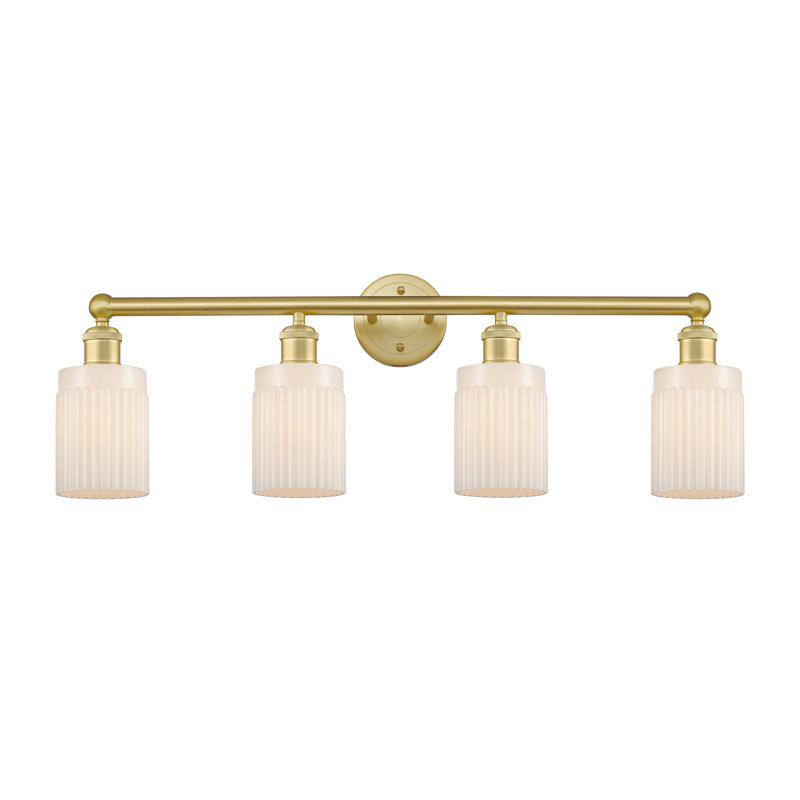 Kamena 4 - Light Dimmable Vanity Light, Matte White, Satin Gold