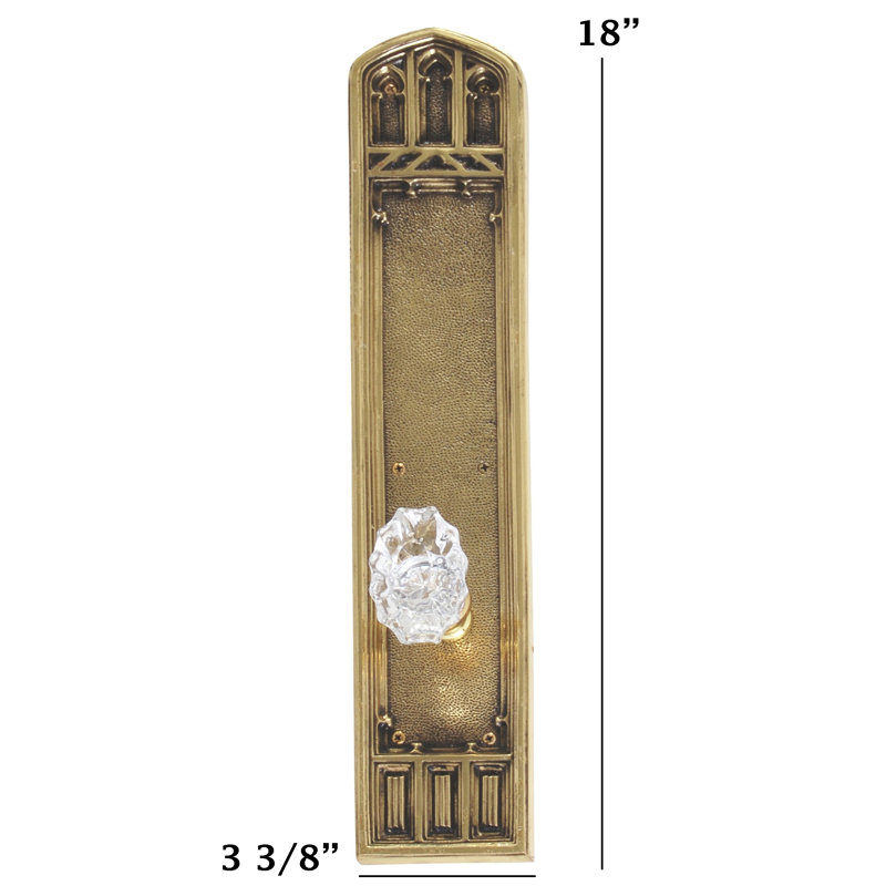 Renaissance Knob with Arch Rosette, Highlighted Brass