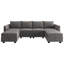 Tremee U Shaped Modular Sectional Upholstered Sofa Couch-87110854