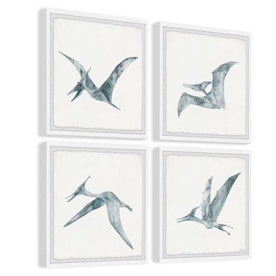 Cantu Flying Reptile Quadriptyque, ensemble de 4 pièces, reproduction encadrée