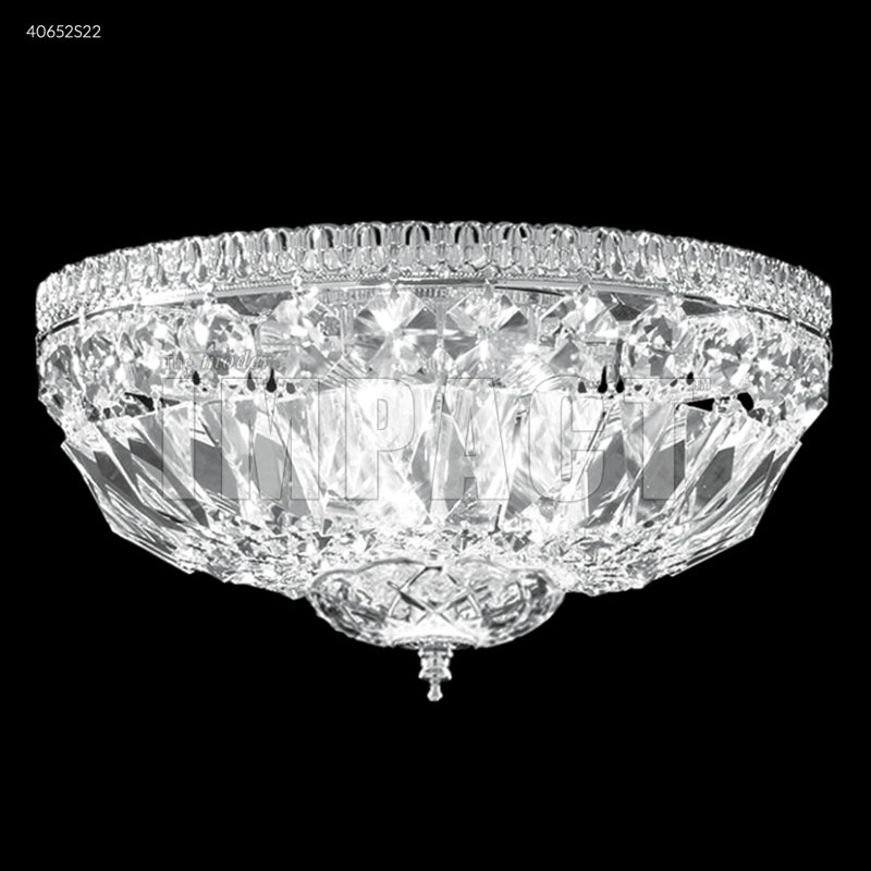 Flush Mount 3 - Light Flush Mount, Silver, 6" H x 12" W x 12" D