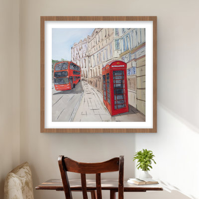 London Bus and Telephone Booth Print | Framed Home Decor
