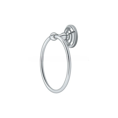 53D5141831AE4B40AF03966FFD7E46D3 6-1/2" Diameter Brannigan Traditional Towel Ring Polished Chrome
