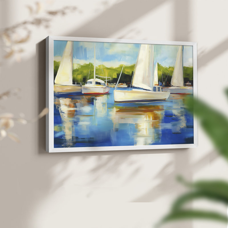 Série nautique - LXVI - Reproduction encadrée - Restickable, H 8 po x l 10 po, Blanc