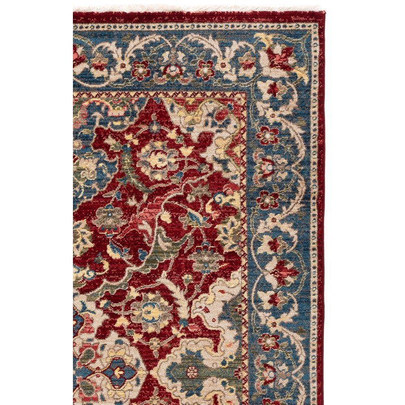 Bisen Performance Oriental Rug, Rectangle 11' x 15', Red/Blue
