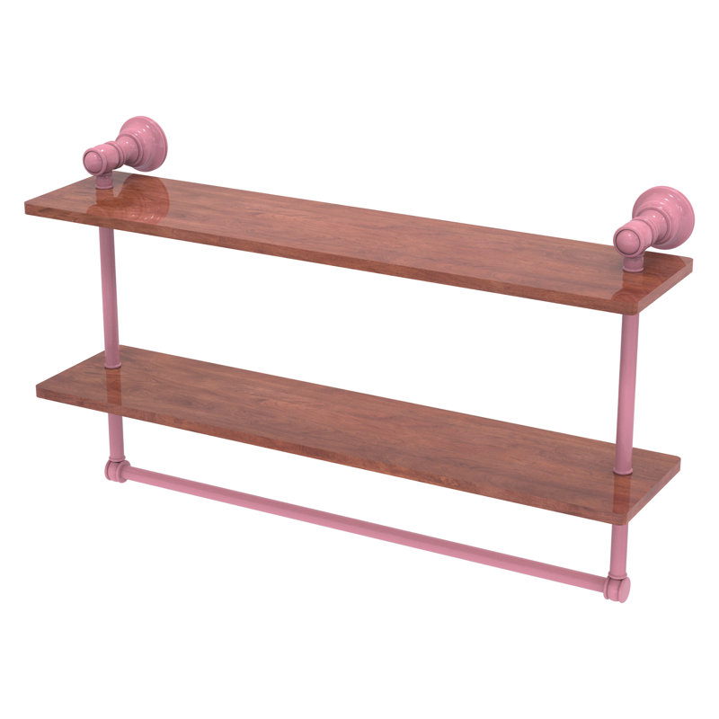 Tablette flottante 2 pièces Carolina, H 9,2 po x l 22 po x P 5,6 po, Rose