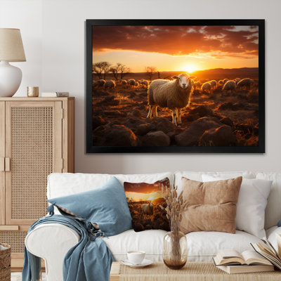 " Sheep Silhouette At Sunrise "