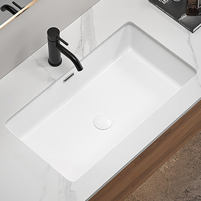 White Undermount Kitchen Sink 28 Inch Fireclay Drop-In Deep & Modern Farm Sink Large Single Bowl Topmount Accessory Kit Included