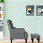 Fauteuil de salon avec plusieurs angles et rembourrage en mousse dans un tissu inclinable gris moderne