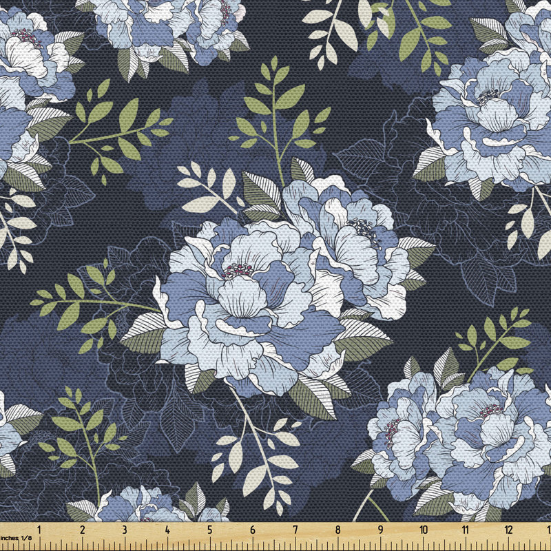 fab_43793_Ambesonne, tissu floral, l 58 po x L 180 po
