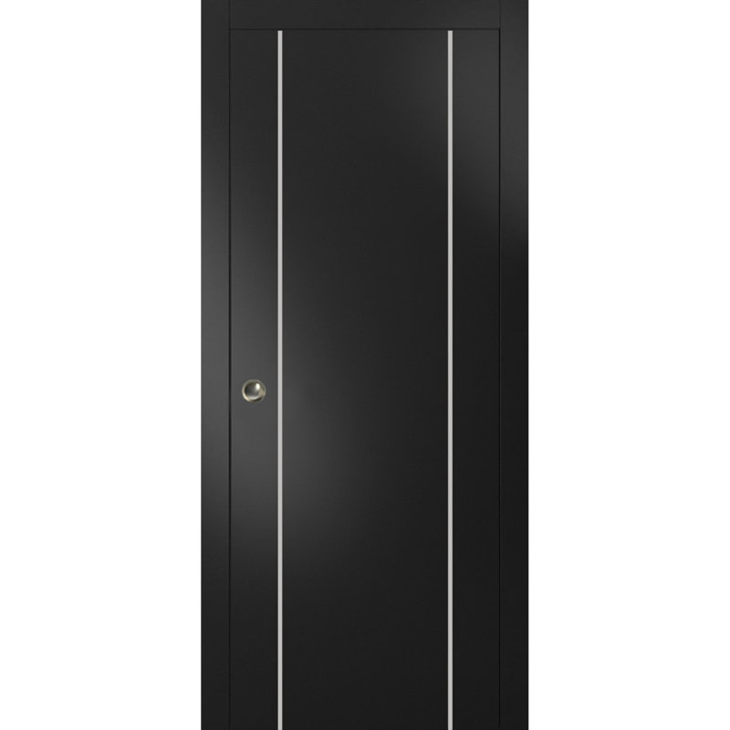 Portes françaises en bois massif massif, 18 po x 84 po
