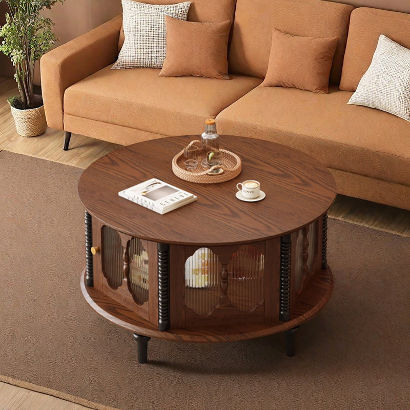 Table basse rétro et niche, H 18,89 po x l 31,49 po x P 31,49 po