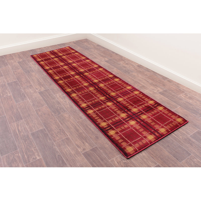Seabolt Plaid Area Rug, Runner 80 x 300cm