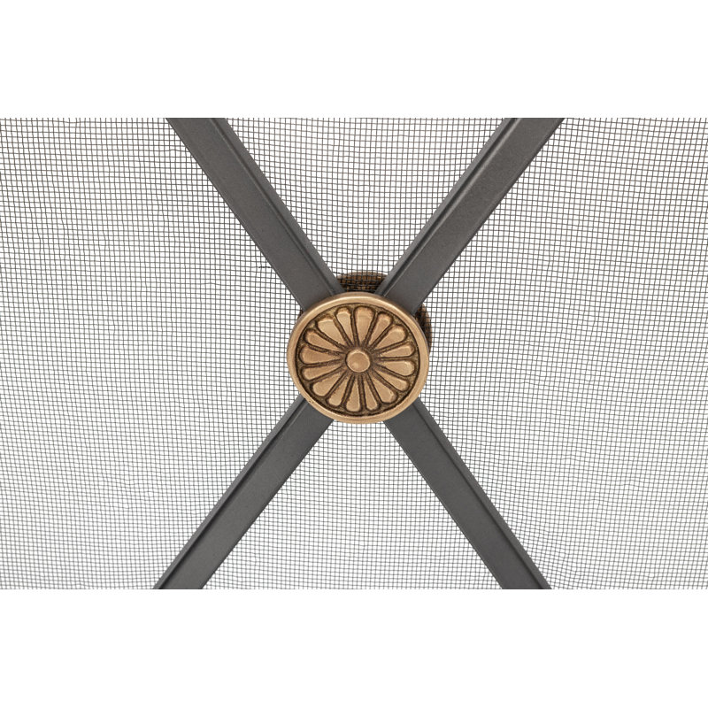 Single Panel Iron Fireplace Screen