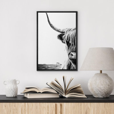 Cow " Black White Shetland Cow Minimal "