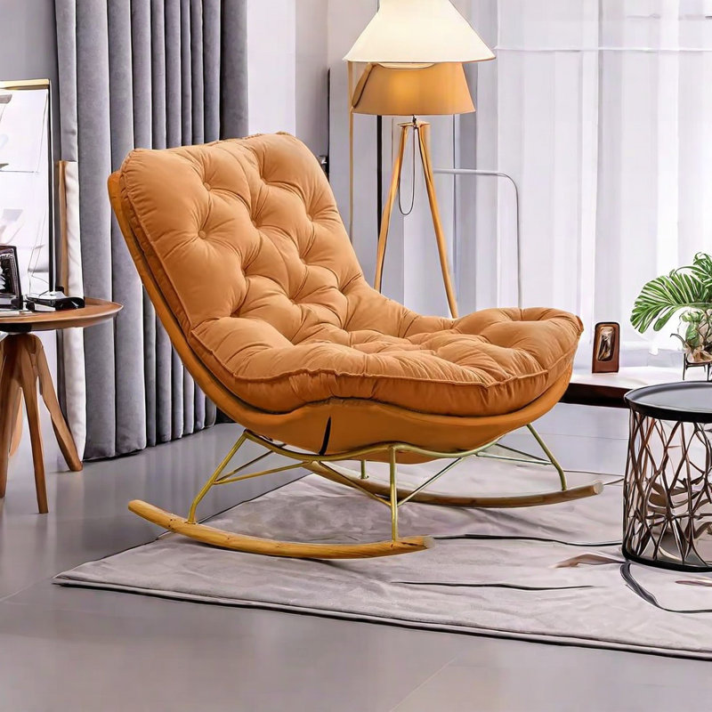 Chaise berçante légère Light Luxury Leisure Novell, Orange