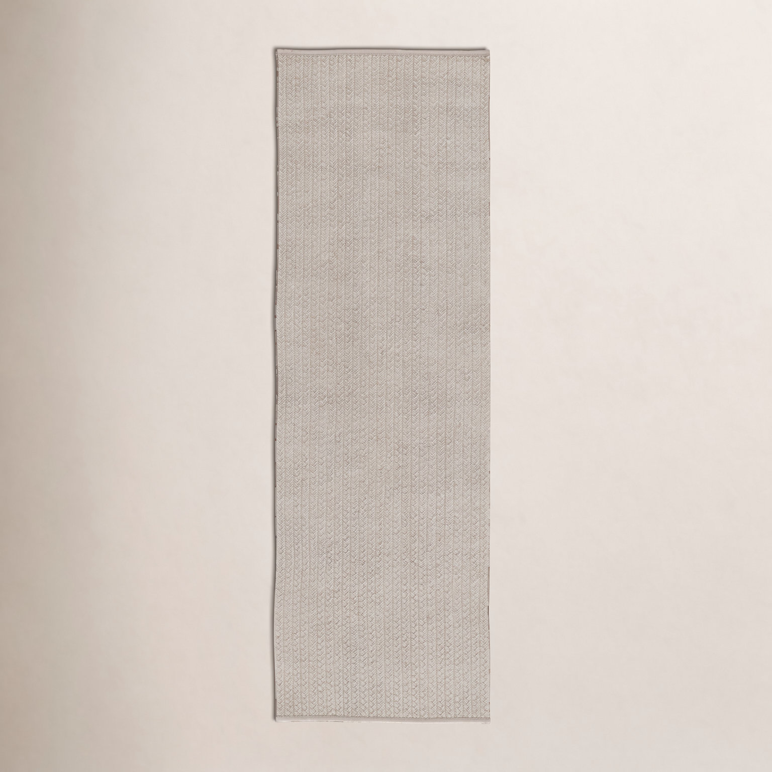 Cullen Light Gray Flatweave Outdoor Rug, Runner 2'6" x 8'