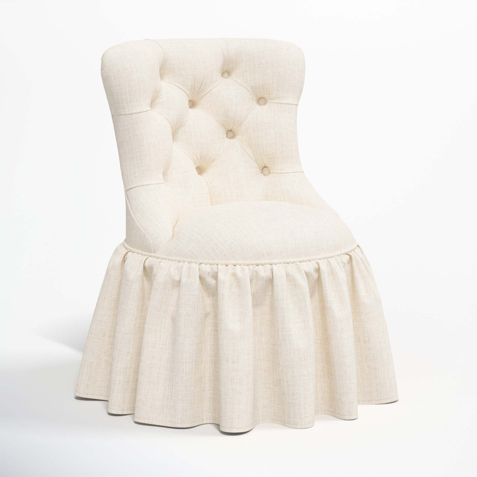 Minnie Side Chair, Classic Talc Linen