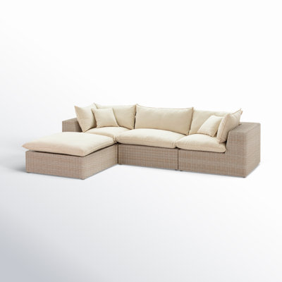 Davida 4 - Person Modular Patio Conversation Sets with Cushions