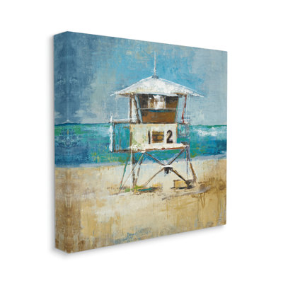 " Beach Hut " Acrylic Painting