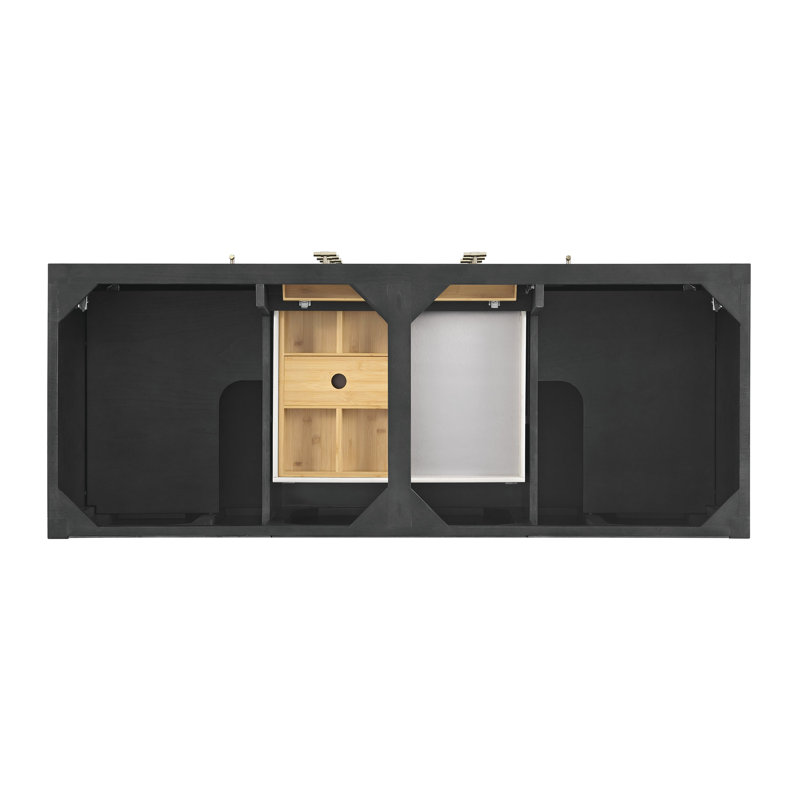 Myrrin 60'' W Double Vanity, Carbon Oak, Tajnar Eclos