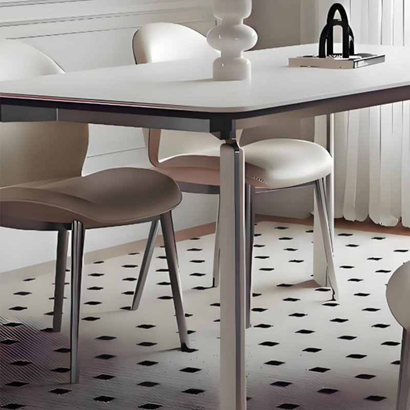 Table de salle à manger moderne, simple et légère de luxe, H 29,53 po x L 62,99 po x l 31,5 po