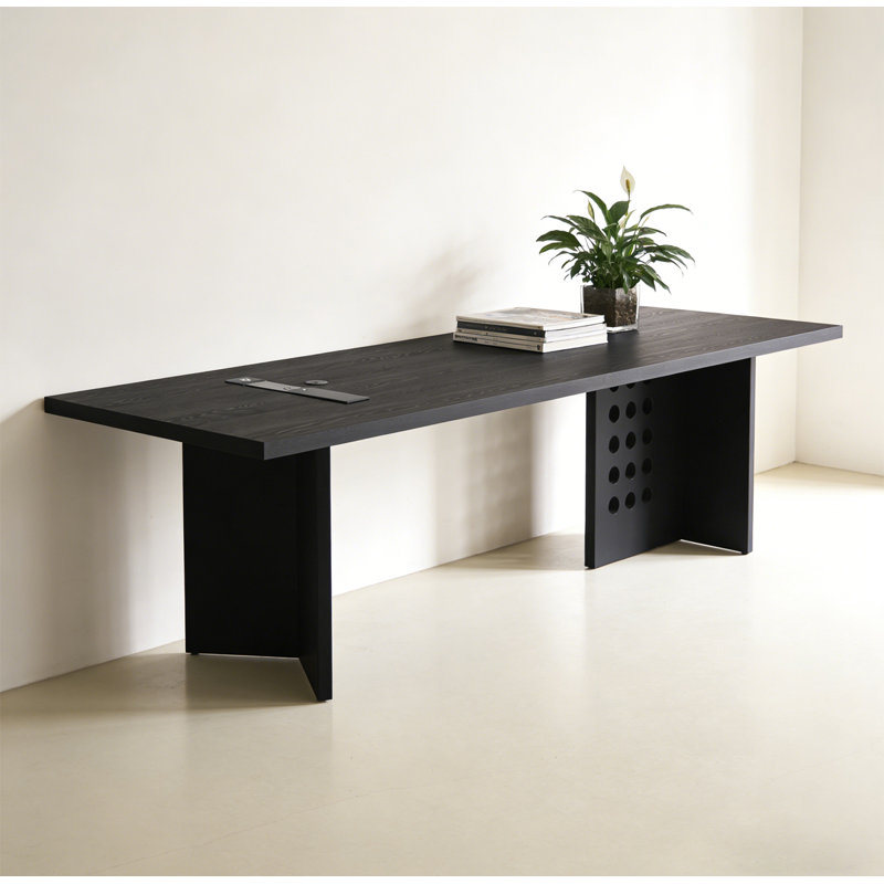 Light luxury and high-end solid wood desk, 29.5" H x 78.7" W x 31.5" D