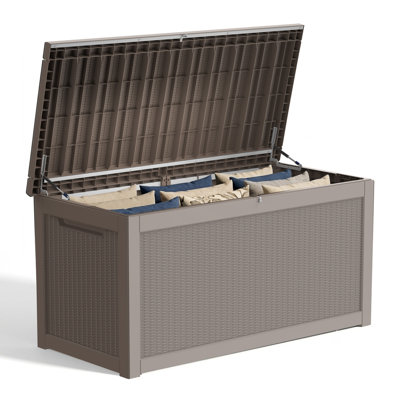 PawsomePad 320 Gal. Resin Storage Deck Box for Outdoor Indoor