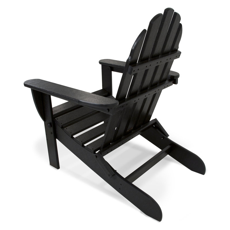 POLYWOOD Adirondack Seating Set 5 Piece Seating Group, Black